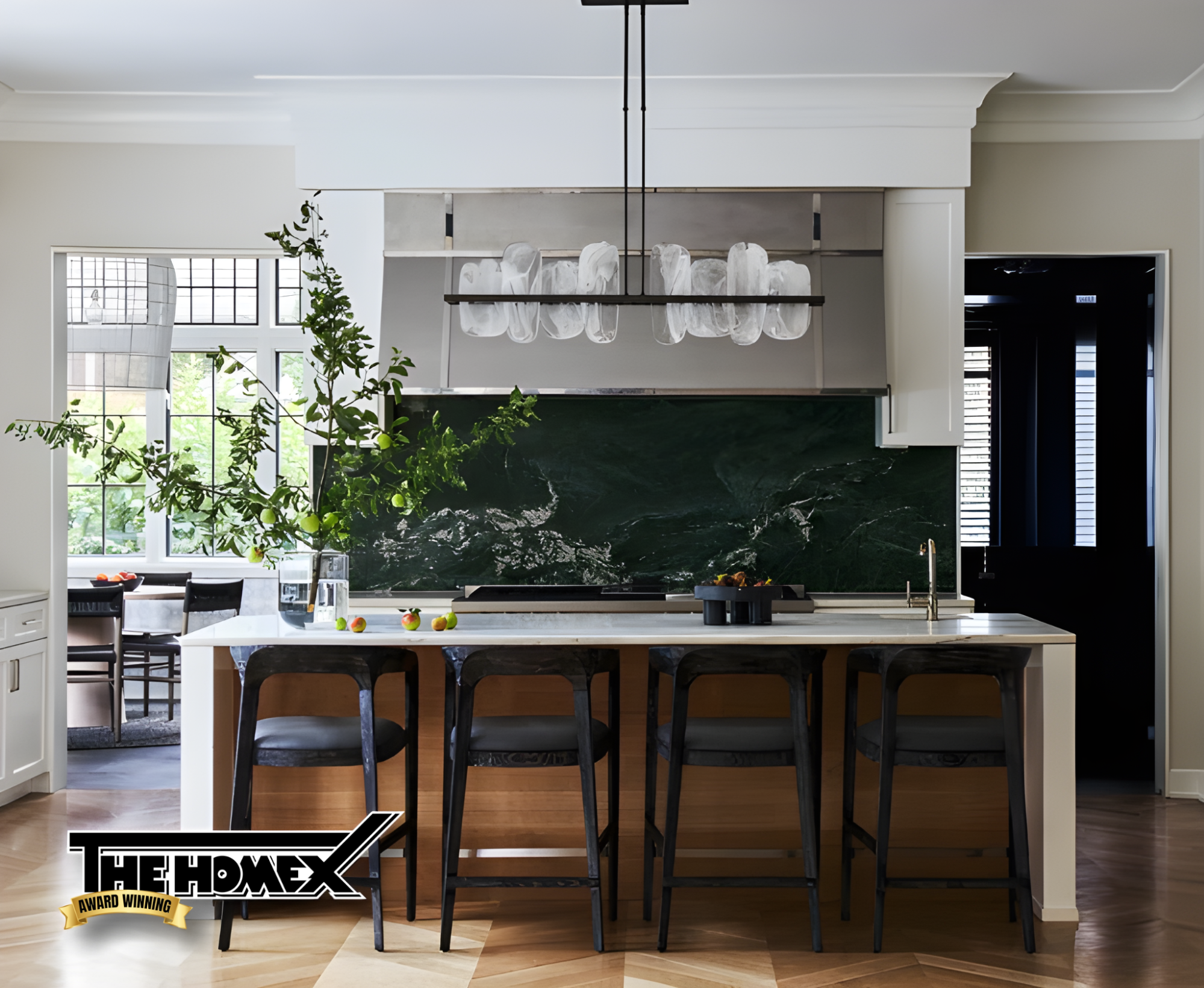 A newly remodeled modern kitchen.