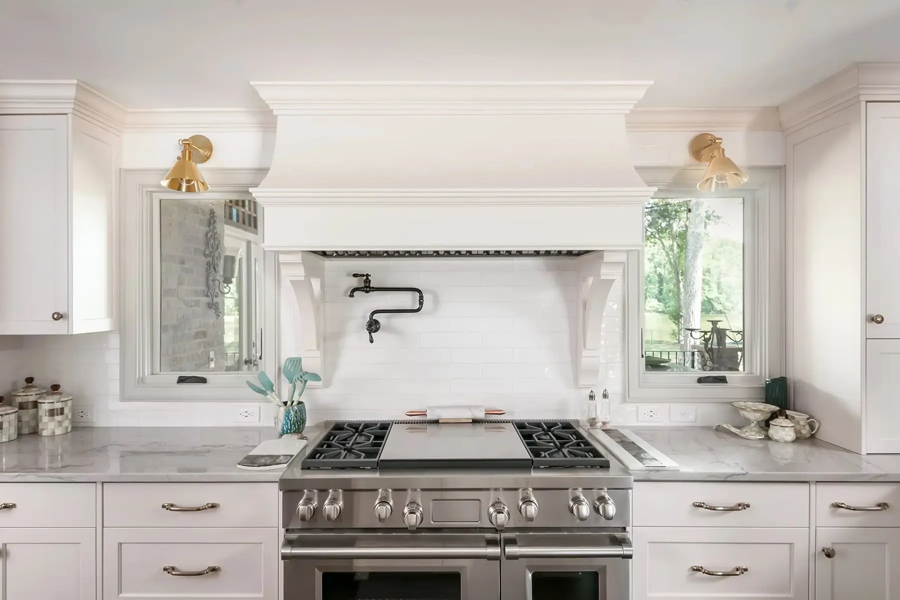 Lake Dr, Princeton, NJ 08540 4 | The Home X Contemporary home bar with under-cabinet lighting, white oak finishes, and built-in beverage center in Princeton, NJ