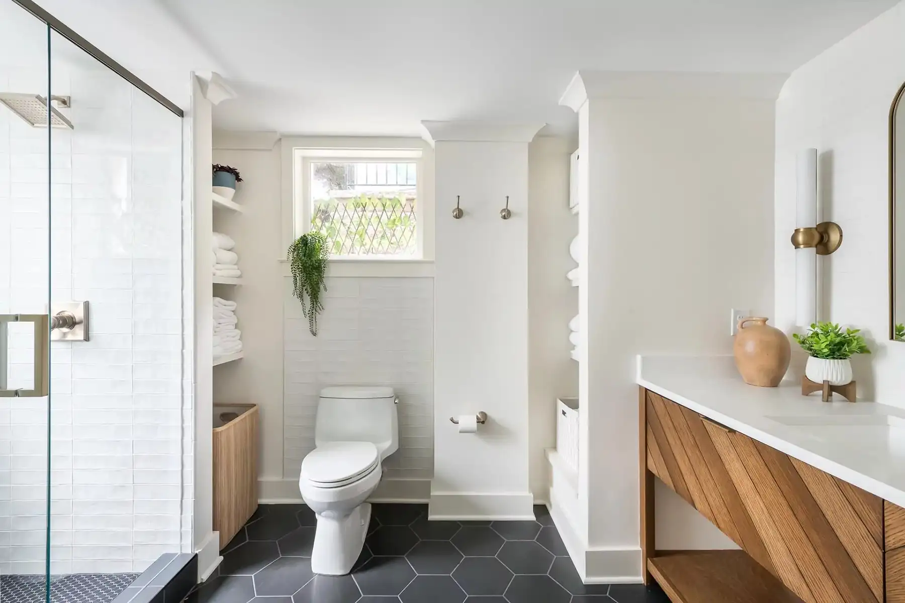 Federal City Rd, Pennington, NJ 08534 14 | The Home X Bright and airy modern kitchen with white cabinets, stainless steel appliances, and large windows.