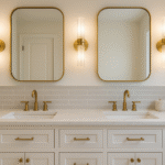 Spa-inspired bathroom remodel Princeton NJ with marble shower and glass enclosure